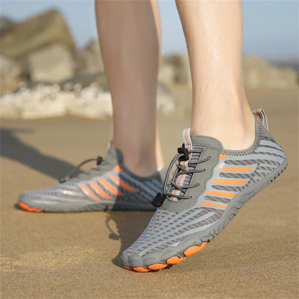 Sapatos Aquáticos Unissexo de Secagem Rápida para Homem e Mulher, Coloridos, para Praia, Natação, Surf e Beira-Mar, Ténis Aquáticos para Casal, Descalços, para Caminhada em Riachos