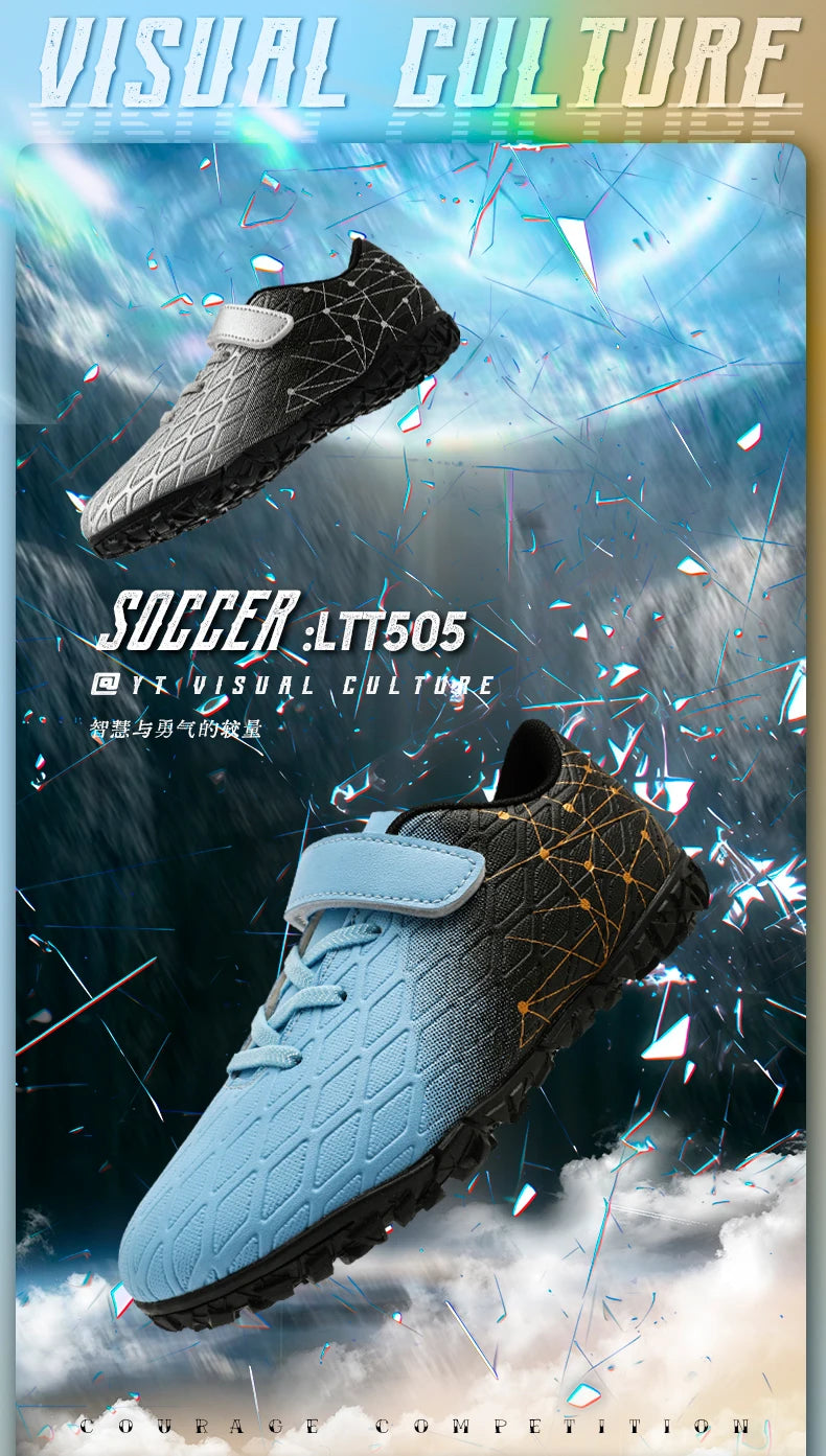 New Men Soccer Shoes Girls Cleats Outdoor Match Training Sport Football Boots Long Spikes Comfortable Breathable Boys Non Slip