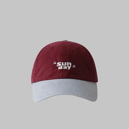 New Contrasting Color Baseball Cap For Men Women JK Letters Embroidery Sun Visors Hat Casual Soft Top Couple Peaked Caps