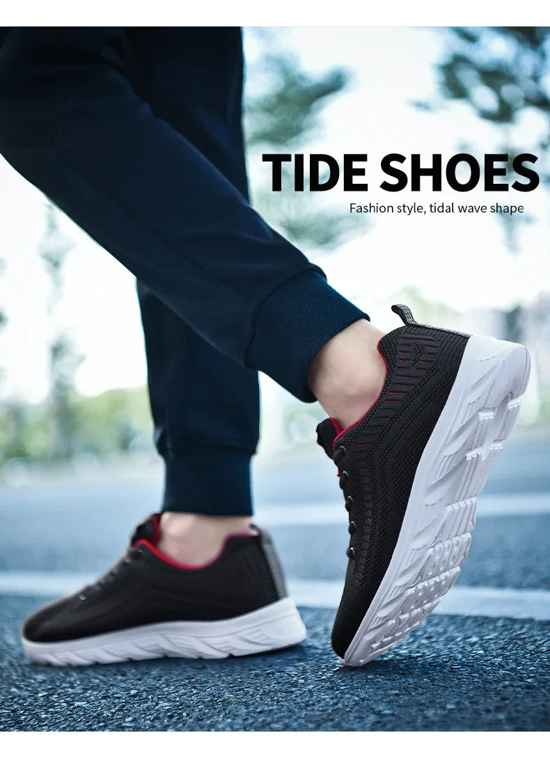 Sports Men Running Jogging Shoes Casual Sneakers Outdoor Lace Up Breathable Mesh Light Tennis Outdoor Walking Size 39-46