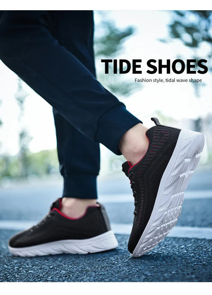 Sports Men Running Jogging Shoes Casual Sneakers Outdoor Lace Up Breathable Mesh Light Tennis Outdoor Walking Size 39-46
