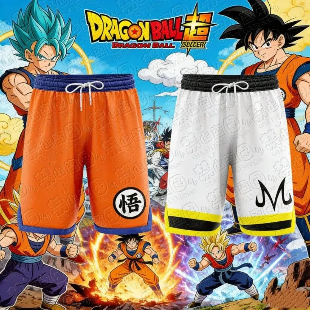 2026 Adult Boys Loose Short Hot Summer Mens Women Male Beach Pants Top Short Gift Sweatpants Goku Dragon Ball Z Casual Shorts