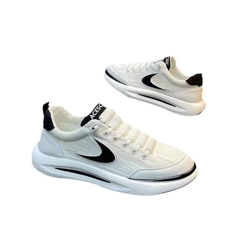 Comfortable Breathable Mesh Sports Shoes Men's Casual Style Lightweight Versatile Plain Color Spring Summer Autumn Seasonal Wear