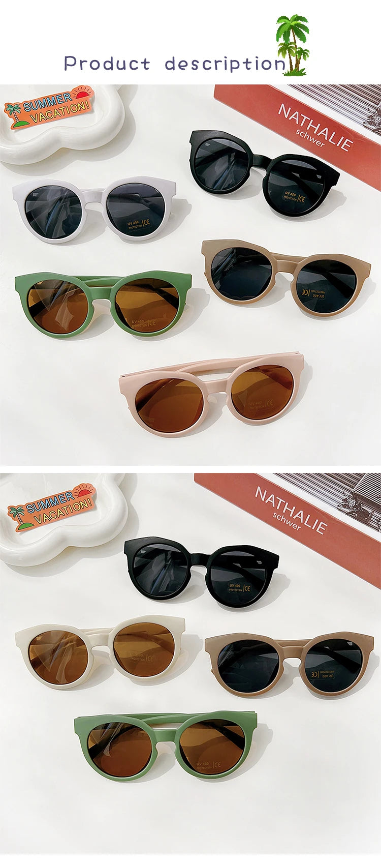 2026 Kids Personality Classic Outdoor Sun Protection Sunglasses Boys Girls Colors Protect Eyes Baby UV400 Sunglasses Children