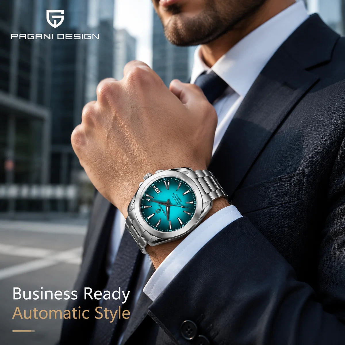 PAGANI DESIGN Luxury Business 40MM Men's Mechanical Watch Top Luxury Sapphire Glass Men's Automatic Watch 100M Waterproof