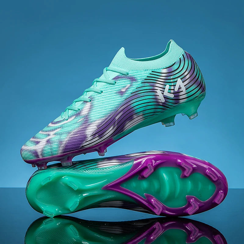 New Men Soccer Shoes Cleats High-quality Football Boots Hot-selling Sneakers Grass Non-Slip Boys Match Outdoor High-top Light