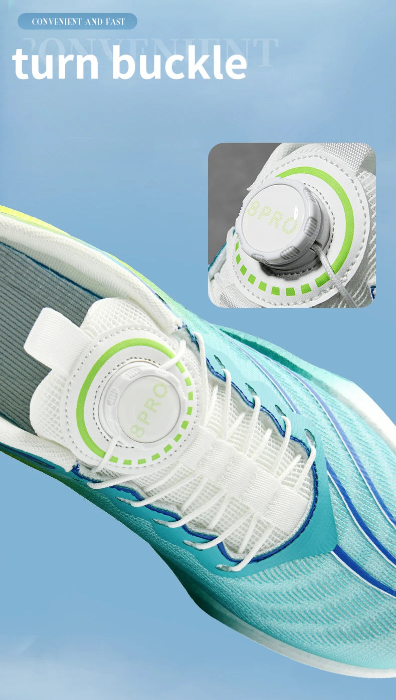 Marathon Carbon Plate Sports Running Shoes Men New Breathable Lightweight Mesh Sport Shoes Women Comfortable Nonskid Sneakers