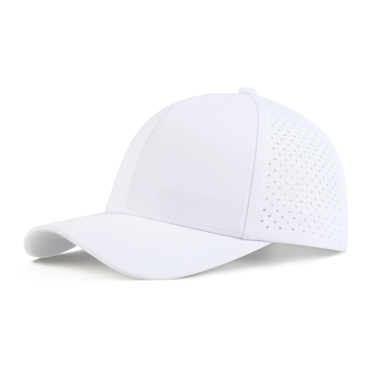 Casquette de baseball pour homme VOBOOM à séchage rapide, en maille découpée au laser, à visière incurvée et fermeture à pression, pour le sport en plein air, la course à pied et les voyages, couleur noire