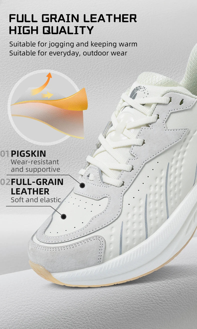 ONEMIX 2025 Winter Training Running Shoes for Men Sport Shoes Leather Warm Wear-Resistant Female Jogging Shoes Walking Sneakers