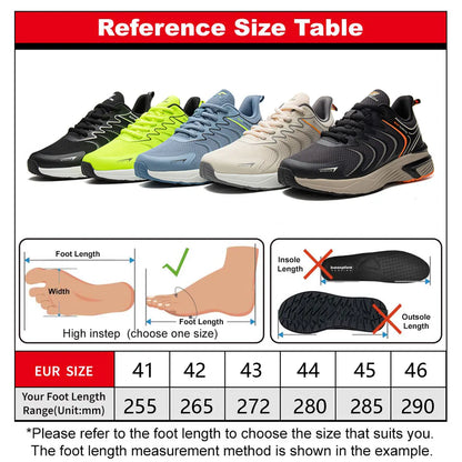 Baasploa Men's Running Shoes Casual Lightweight Mesh Breathable Sneakers Male Outdoor Non-Slip Wear-Resistant Sports Shoes