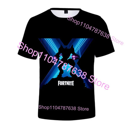 Summer T-shirt Raven Ultima Knight F-Fortnite T Shirt 3D Print Banana Peely Men's Tee Battle Royale Game Tops Birthday Gifts
