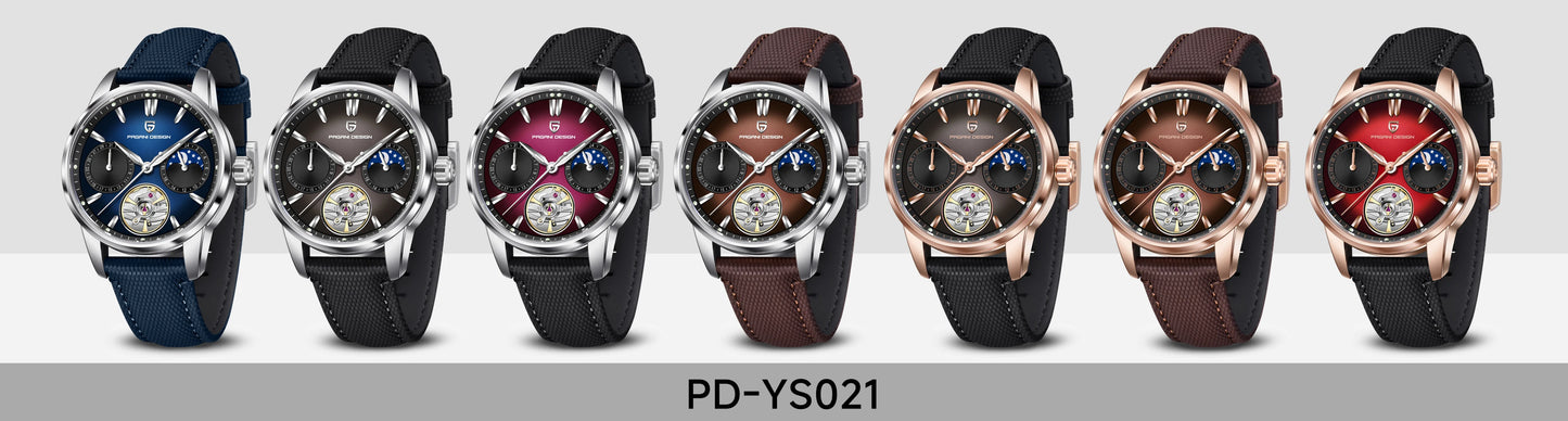 PAGANI DESIGN 2026 Men Mechanical Watch E3255Y 41mm Sapphire Crystal Stainless Steel Calendar Waterproof Reloj Hombre
