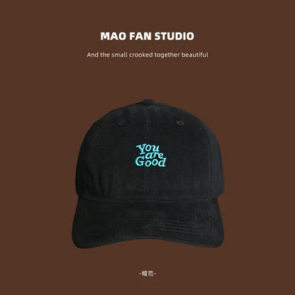 Brown Peaked Cap Men's and Women's Summer Fashion Casual American Retro Soft Top Baseball Cap Small Sun Protection Hat
