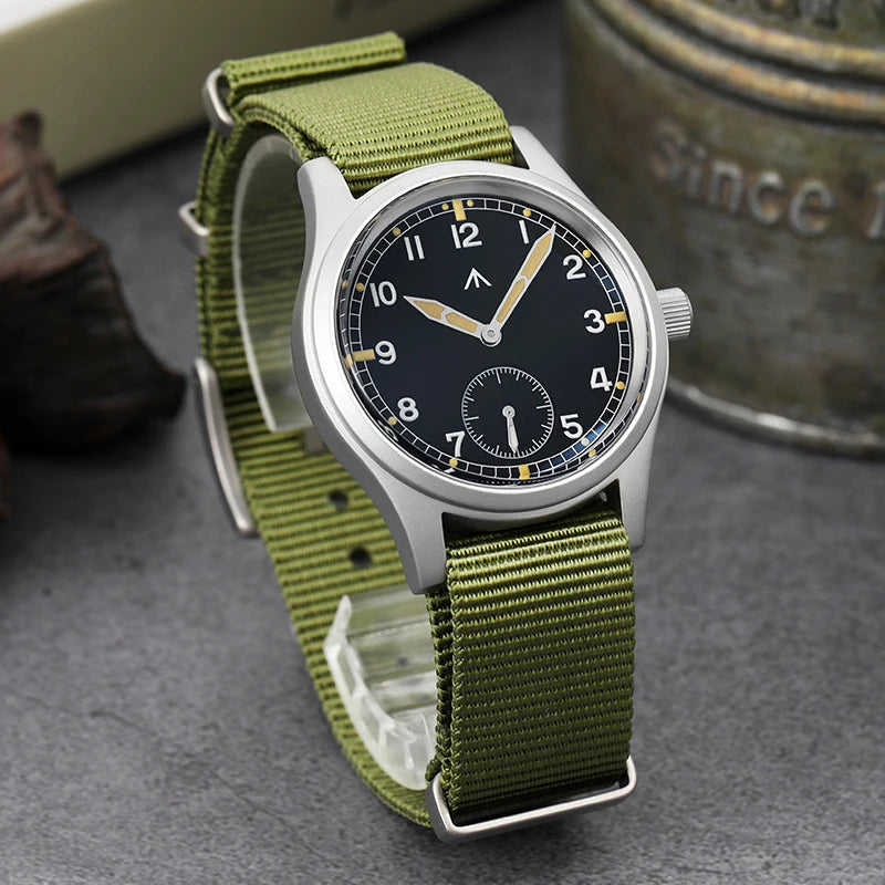 Militado V2 Version Military D12 Watch 36mm AR Sapphire Quartz Movement Watches Waterproof Sub-second Stainless Steel Wristwatch
