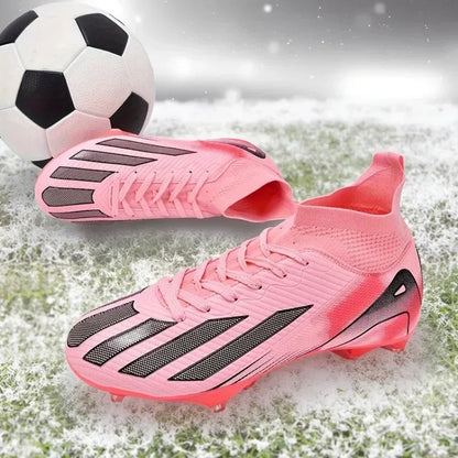 Men New TF Football Boots Sneakers Society Turf Grass Ultralight Male Soccer Shoes Comfortable Ankle Football Shoes Futsal Fast
