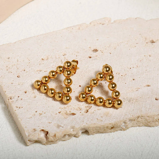 Brincos de Argola para Mulher em Aço Inoxidável Dourado, Joalharia Moderna, Novo
