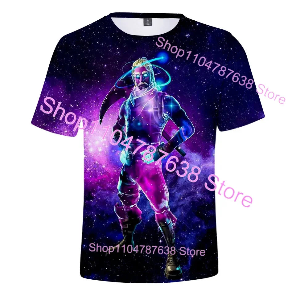 Summer T-shirt Raven Ultima Knight F-Fortnite T Shirt 3D Print Banana Peely Men's Tee Battle Royale Game Tops Birthday Gifts