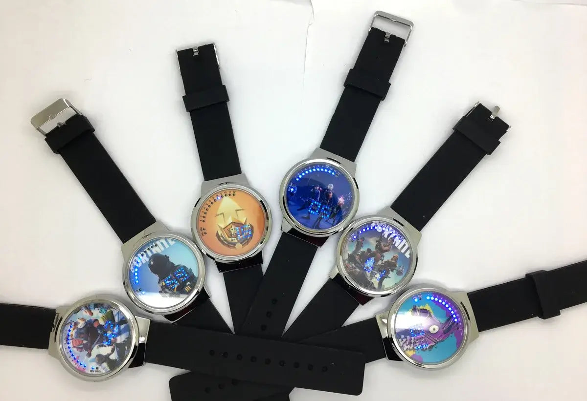 Orologio Fortnite Cute Fashion Cartoon personalizzato Kawaii Touch con luce notturna LED, orologio elettronico per studenti, regalo per amici