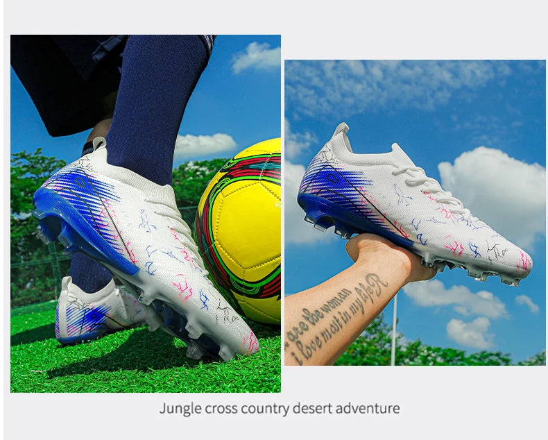 New Men's Football Boots Sneakers FG Soccer Shoes Training Wholesale Top Quality Cleats Non-Slip Drop Shipping Unisex Adult