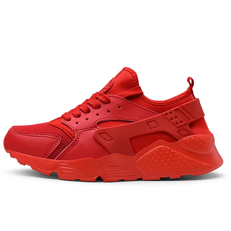 Men Sneakers Fashion Lightweight Comfortable Breathable Sports Shoes For Men Walking Shoes Summer Mesh Flat Red Tennis Shoes