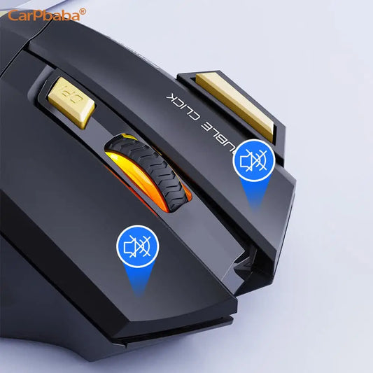 Rato Sem Fios Bluetooth Recarregável para Computador, Rato Gamer Ergonómico com Retroiluminação RGB, Silencioso, para PC