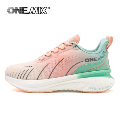 ONEMIX Νέα αθλητικά παπούτσια με αντικραδασμική προστασία για άνδρες, κατάλληλα για δρομείς βαρέων αποστάσεων, με κορδόνια, αθλητικά γυναικεία, αντιολισθητικά, για εξωτερική χρήση, ανδρικά αθλητικά παπούτσια