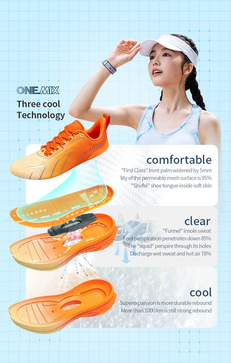 ONEMIX New Cushioned Running Shoes women Fall Winter Heavy Runners Lace-up Women Jump Rope Dance Non-slip Outdoor Sneakers