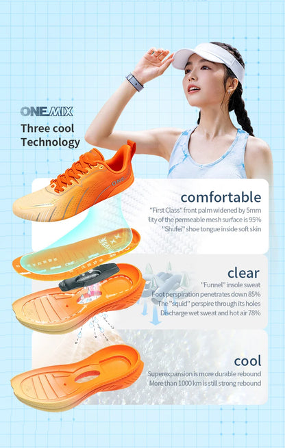 ONEMIX New Cushioned Running Shoes women Fall Winter Heavy Runners Lace-up Women Jump Rope Dance Non-slip Outdoor Sneakers