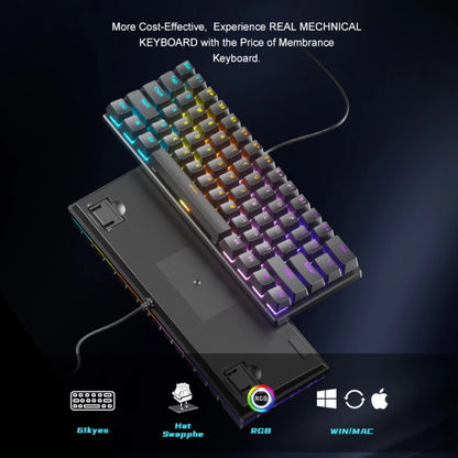 RGB White Mechanical Keyboard 60% Gaming Keyboard White Clavier Gamer Blanco Key Board Black PC Keyboards
