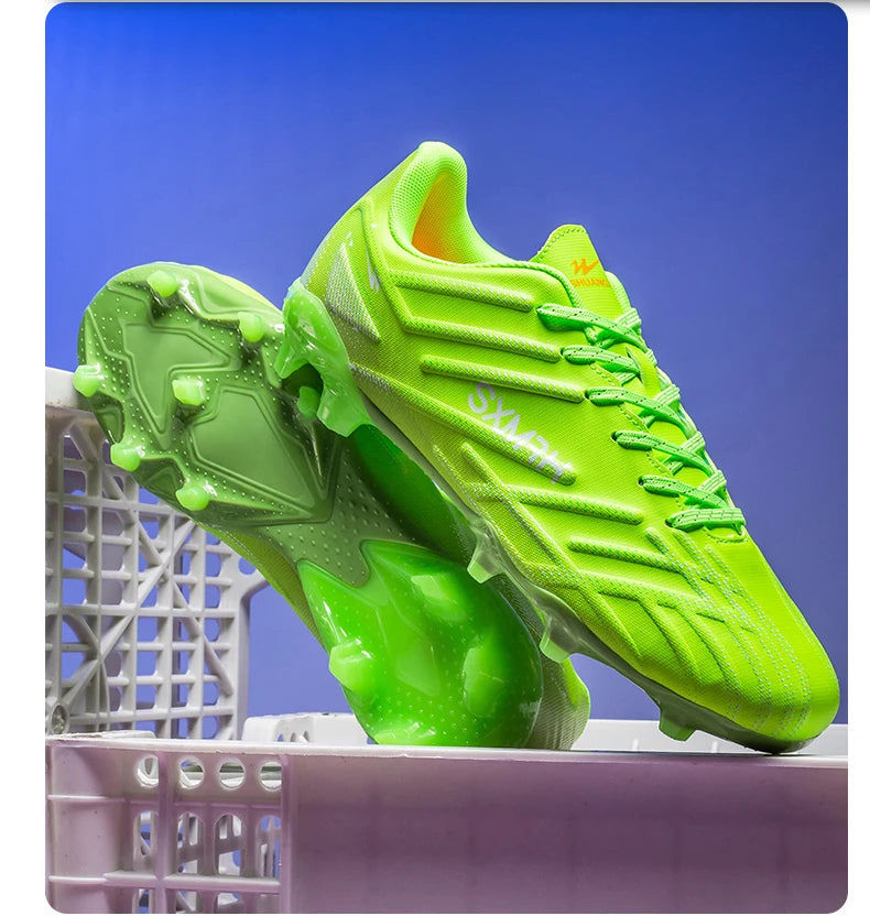 Double Star Adult Youth AG Soccer Cleats Non Slip Durable Artificial Natural Grass Football Shoes for Training Match Men Women