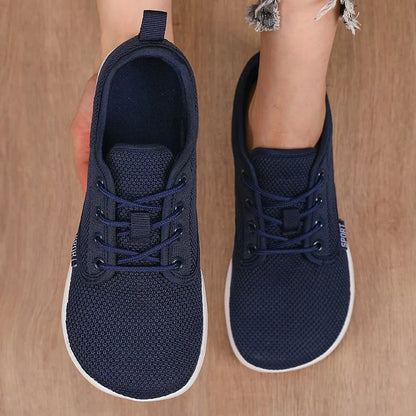 Summer Breathable Women's Flat Shoes Lightweight Mesh Comfortable Walking Shoes Men's Wide Foot Soft Sole Casual Wear Bare Foot