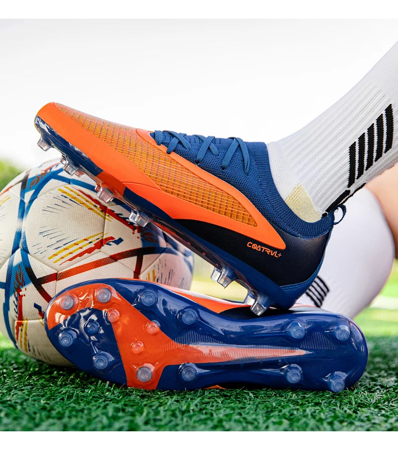 New Men Football Boots Non Slip Soccer Shoes Sport Outdoor Cleats Breathable Adult Long Spikes Training Boys Match Comfortable