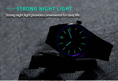 OBLVLO TM-ASP Luxury Men's Watch 41mm Blue Dial Rose Gold Automatic Luminous Waterproof Mechanical Casual Business Watch