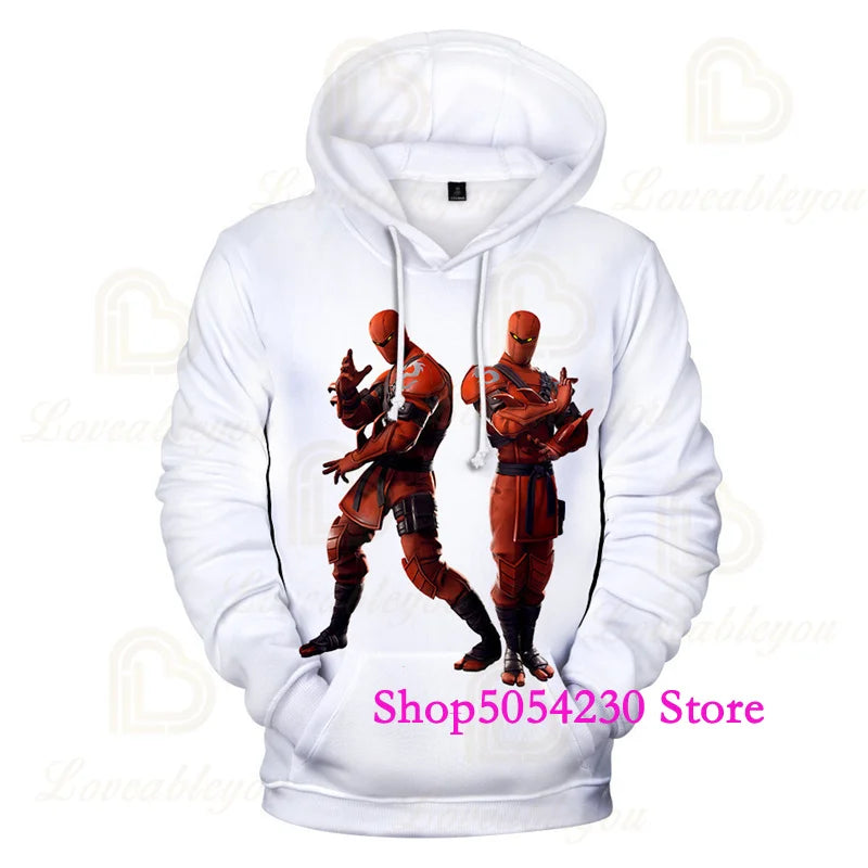 Fortnite Season 2 Boys and Kids Hoodies Cartoon Casual Sweatshirts Battle Game Heroes Print Polyester Autumn Girls Pullovers