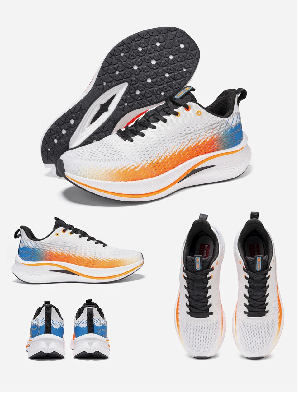 Baasploa Men Jogging Sports Shoes Carbon Plate Professional Cushioning Sneakers Male Outdoor Breathable Non Slip Running Shoes