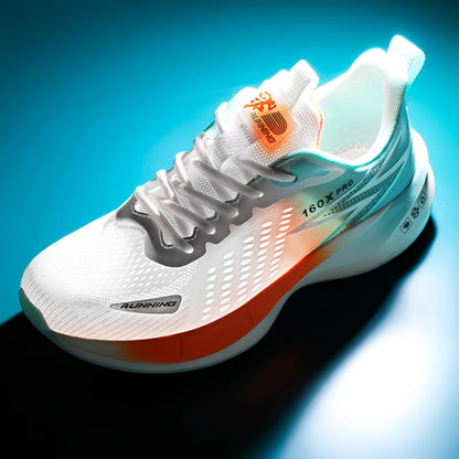 Brand Men's Carbon Plate Running Shoes Soft Cushion Shock Absorbing Sports Shoes Unisex Sneakers Light Anti-Slip Training Shoes