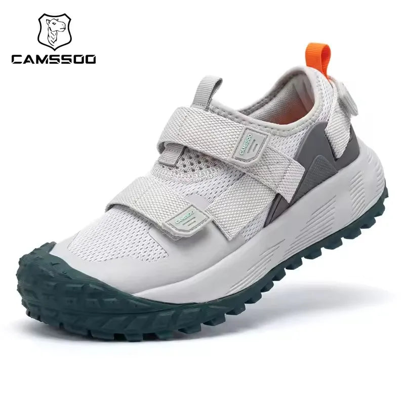 CAMSSOO hiking shoes men summer breathable non-slip running shoes travel outdoor sports cushioning casual boots off-road shoes