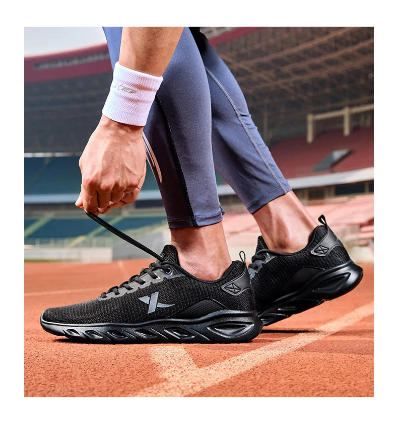 Xtep Running Shoes for Men 2025 Spring Sweat-Absorbing Sports Shoes Wear-Resistant Stability Sporty Sports Sneakers 880119115131