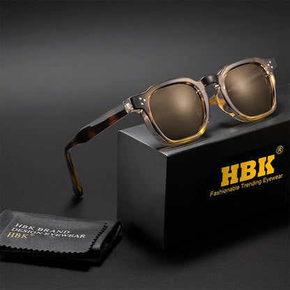 HBK Fashion Retro Men Sunglasses Classic Square Frame  Design Sun Glasses Women Outdoor Travel Party Business Festival Gift