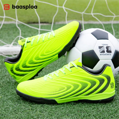 Baasploa Men Football Shoes Brand Comfort Lightweight Turf Training Soccer Shoes Professional Male Soft Sneakers Non-Slip