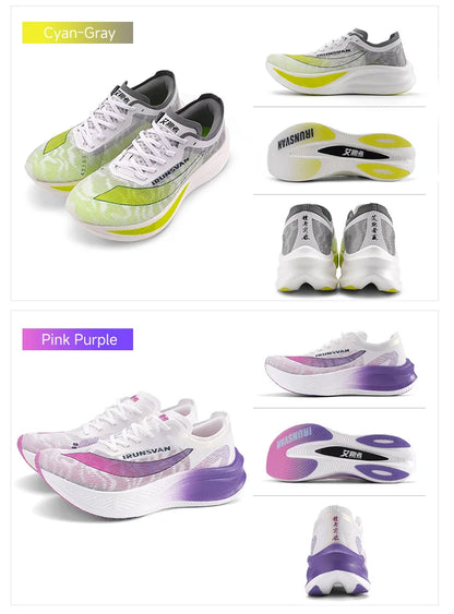 IRUNSVAN carbon plate marathon running shoes professional stable support shock absorption ultra light rebound sports shoes