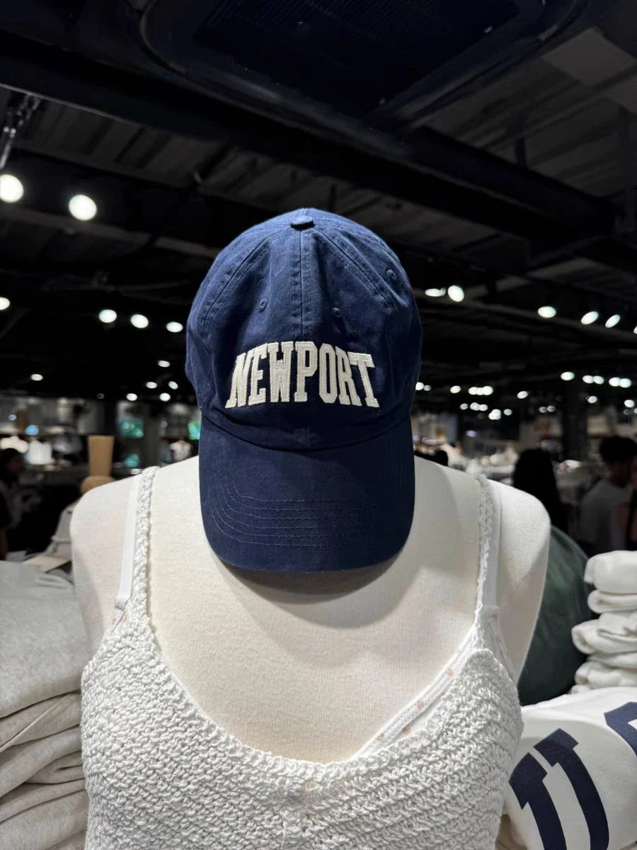 Betűhímzéses Y2k baseball sapka nőknek, négy évszakra alkalmas, Harajuku-stílusú napellenzővel, női, sötétkék, amerikai vintage utcai divat, pamut sapkák