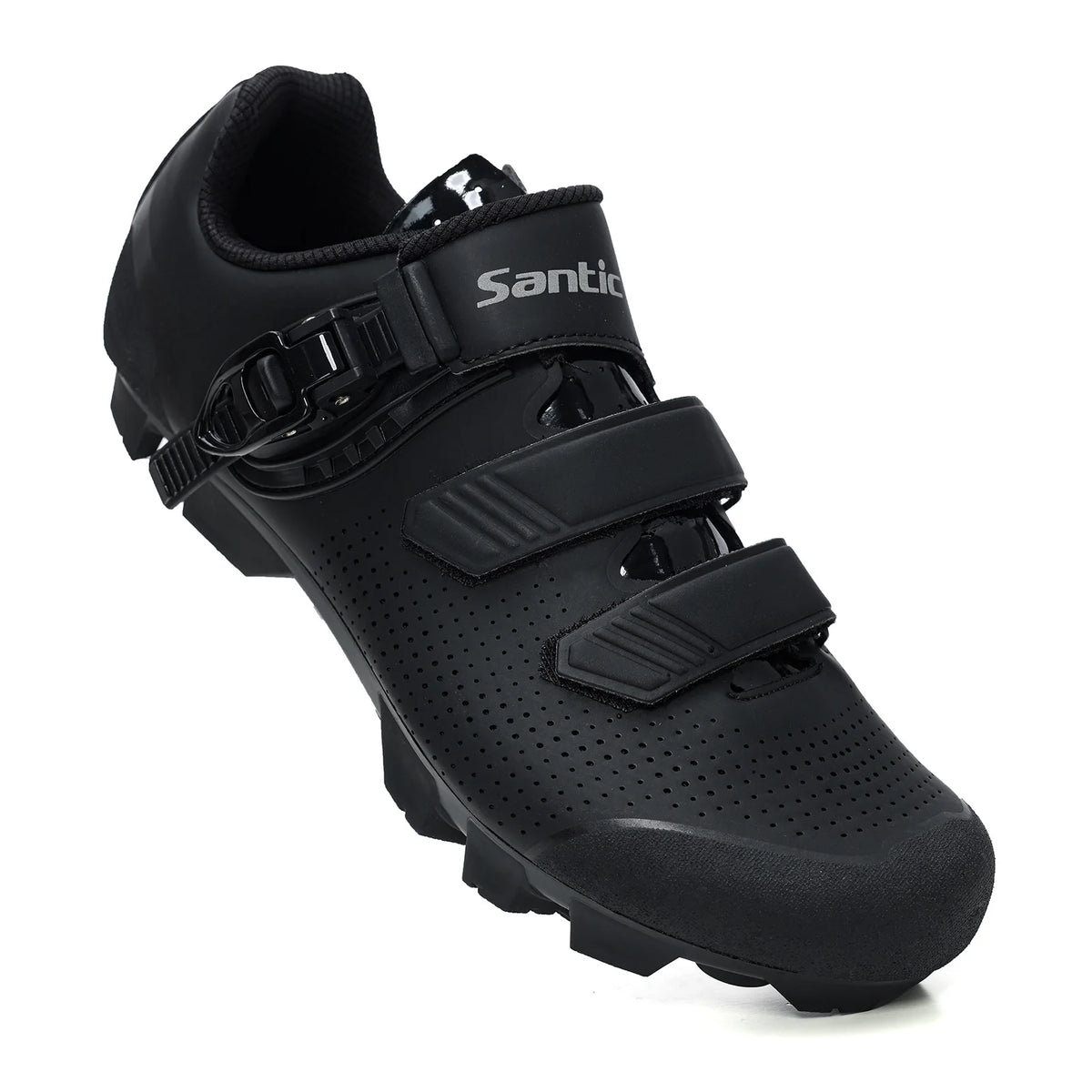 Santic Mountain Bike Lock Shoes for Men SPD Locking Shoes MTB Bike Accessories Breathable Self-Locking Unisex Cycling Sneakers