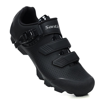 Santic Mountain Bike Lock Shoes for Men SPD Locking Shoes MTB Bike Accessories Breathable Self-Locking Unisex Cycling Sneakers