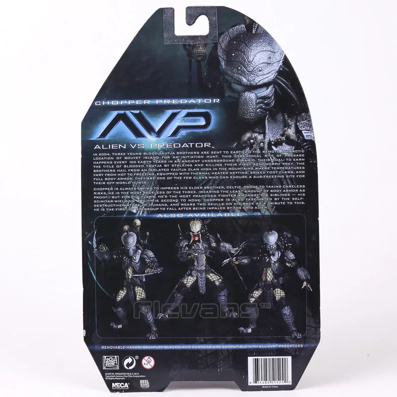 NECA AVP Alien vs. Predator Chopper Celtic Scar Predator Φιγούρα Δράσης 7" Αρθρωτό Κινητό Μοντέλο Παιχνίδι