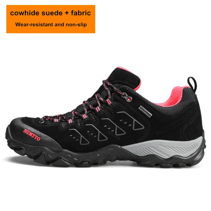HUMTTO Trekking Shoes for Women Winter Hiking Shoes Womens Waterproof New Luxury Designer Climbing Leather Casual Woman Sneakers