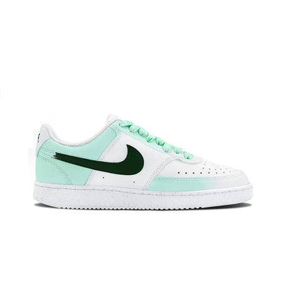Custom Sneakers Nike Court Vision 1 "Mint Gorgeous"  Huiya Handcrafted  High Street Campus  Non-Slip Men's Sneakers