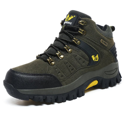 Outdoor trekking shoes autumn winter men waterproof hiking shoes mountain boots genuine leather woodland hunting tactical shoes