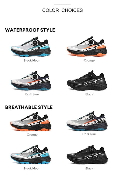 Men's Running Shoes with Rotating Buckle Breathable Mesh Lightweight Sneakers for Men Gym Workout Casual Waterproof Sports Shoes