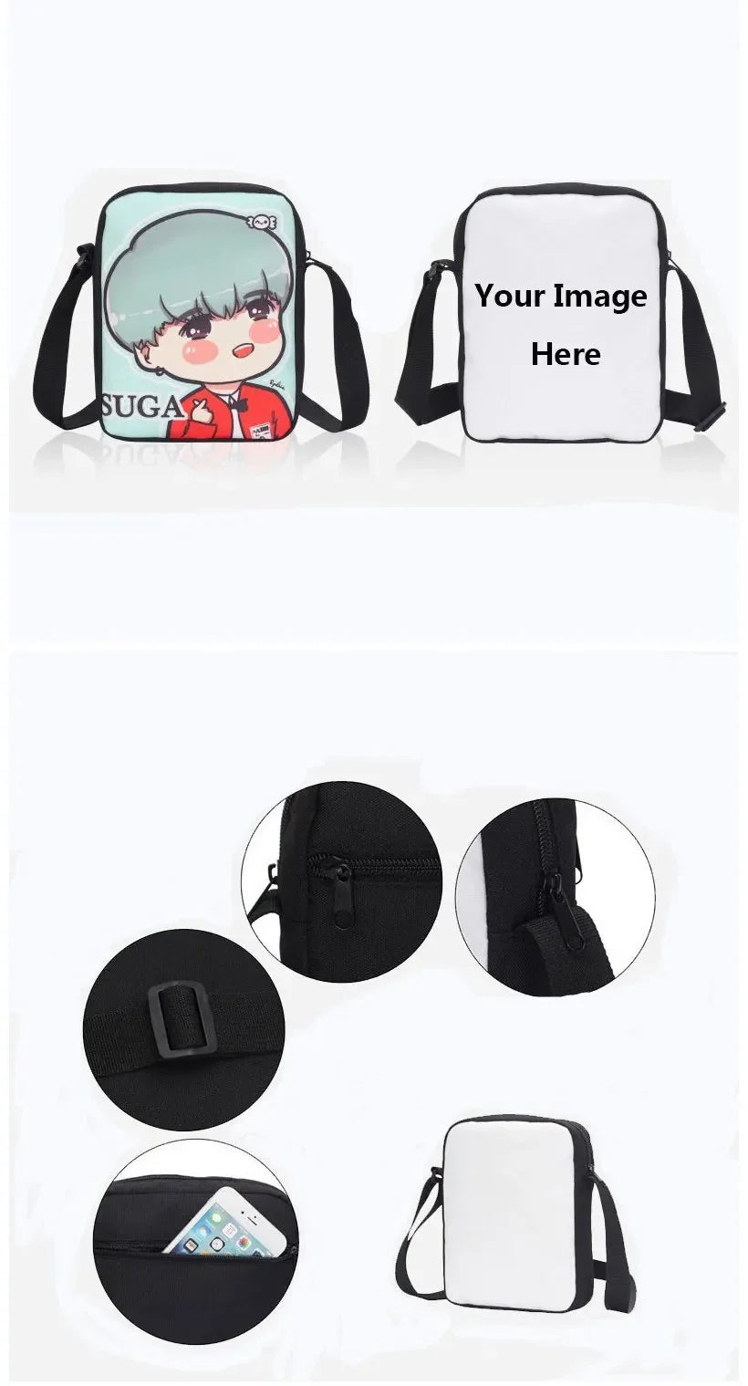 Mala de ombro estilo messenger com estampado Hot Game Boy Girls, design infantil F-FortniteS, mala casual para homem e mulher, bolsa para telemóvel e saco de compras
